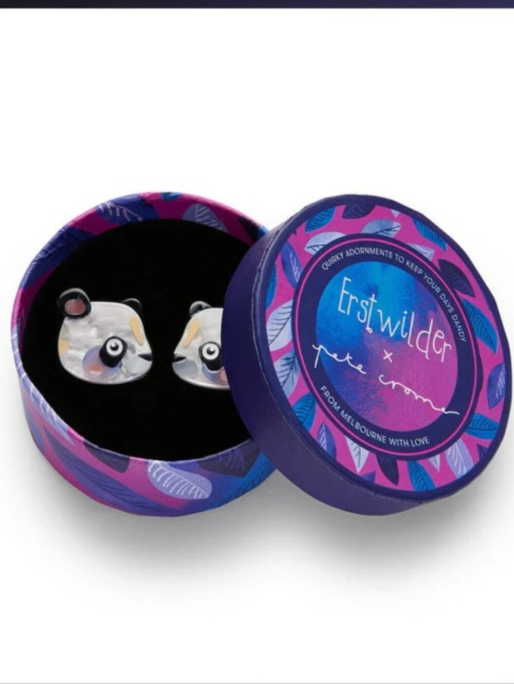 NWT Erstwilder Patient Panda Earrings